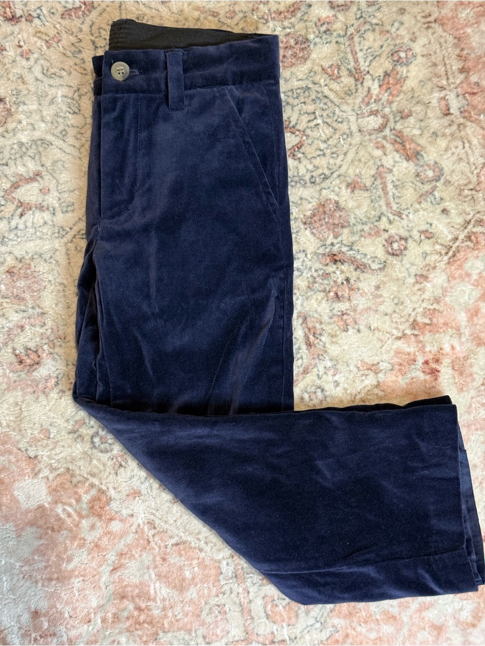 Janie and Jack Navy Velvet Boy’s Pants